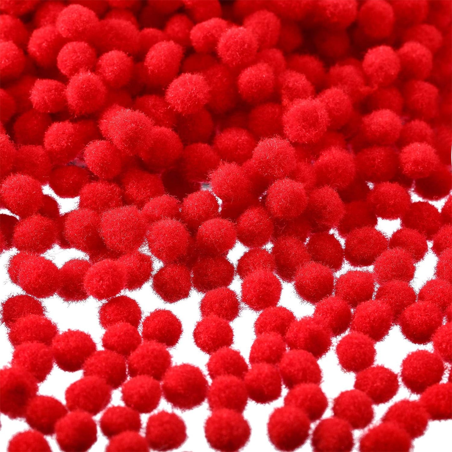 2000 Pieces 6 Mm Pom Poms Christmas for Craft Making, Christmas Holiday Costume Pom Balls Hobby Supplies and DIY Creative Crafts Decorations(Red)