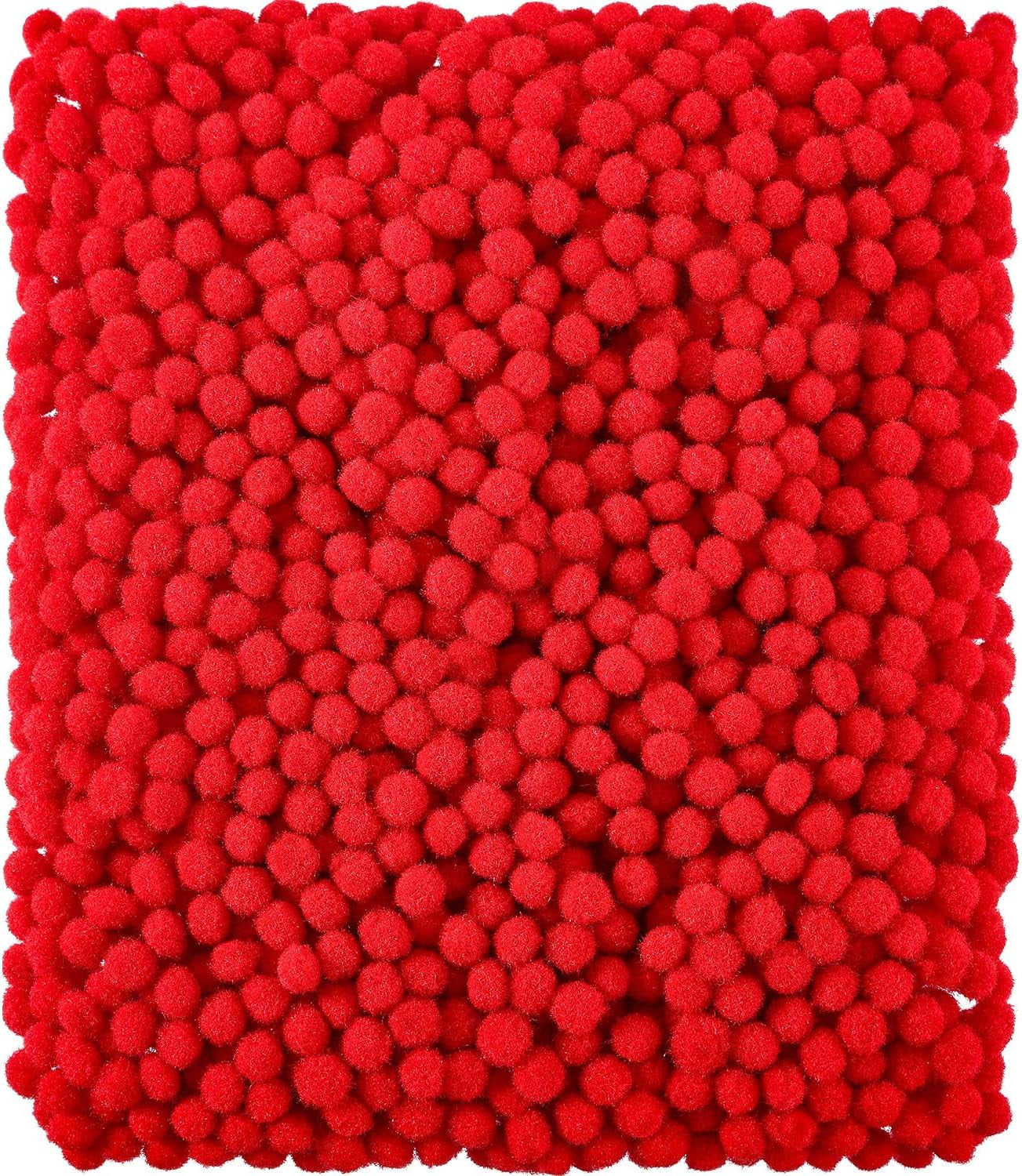 2000 Pieces 6 Mm Pom Poms Christmas for Craft Making, Christmas Holiday Costume Pom Balls Hobby Supplies and DIY Creative Crafts Decorations(Red)