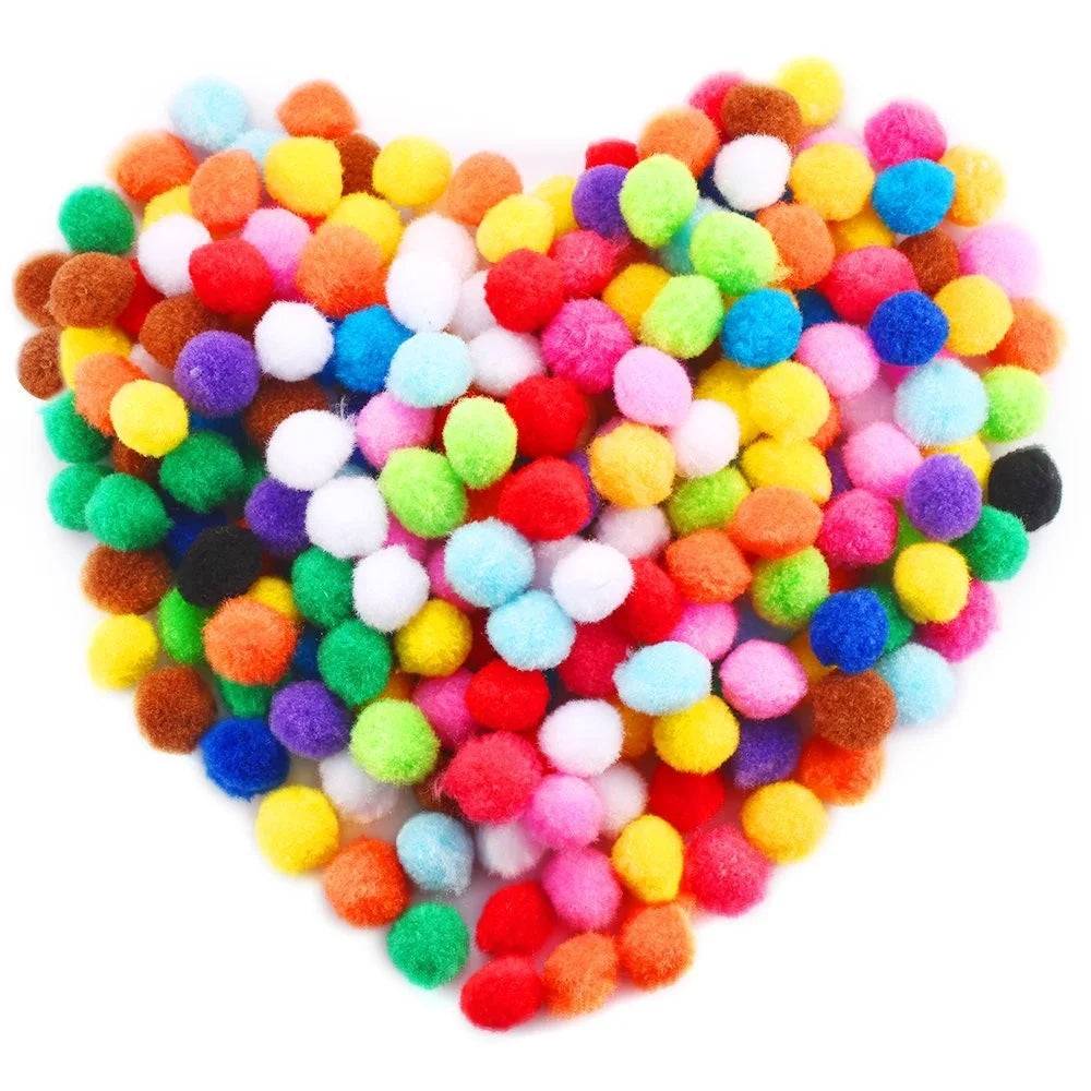Clearance Caydo 100 Pieces 1 Inch Pom Poms for Hobby Supplies and DIY Creative Crafts