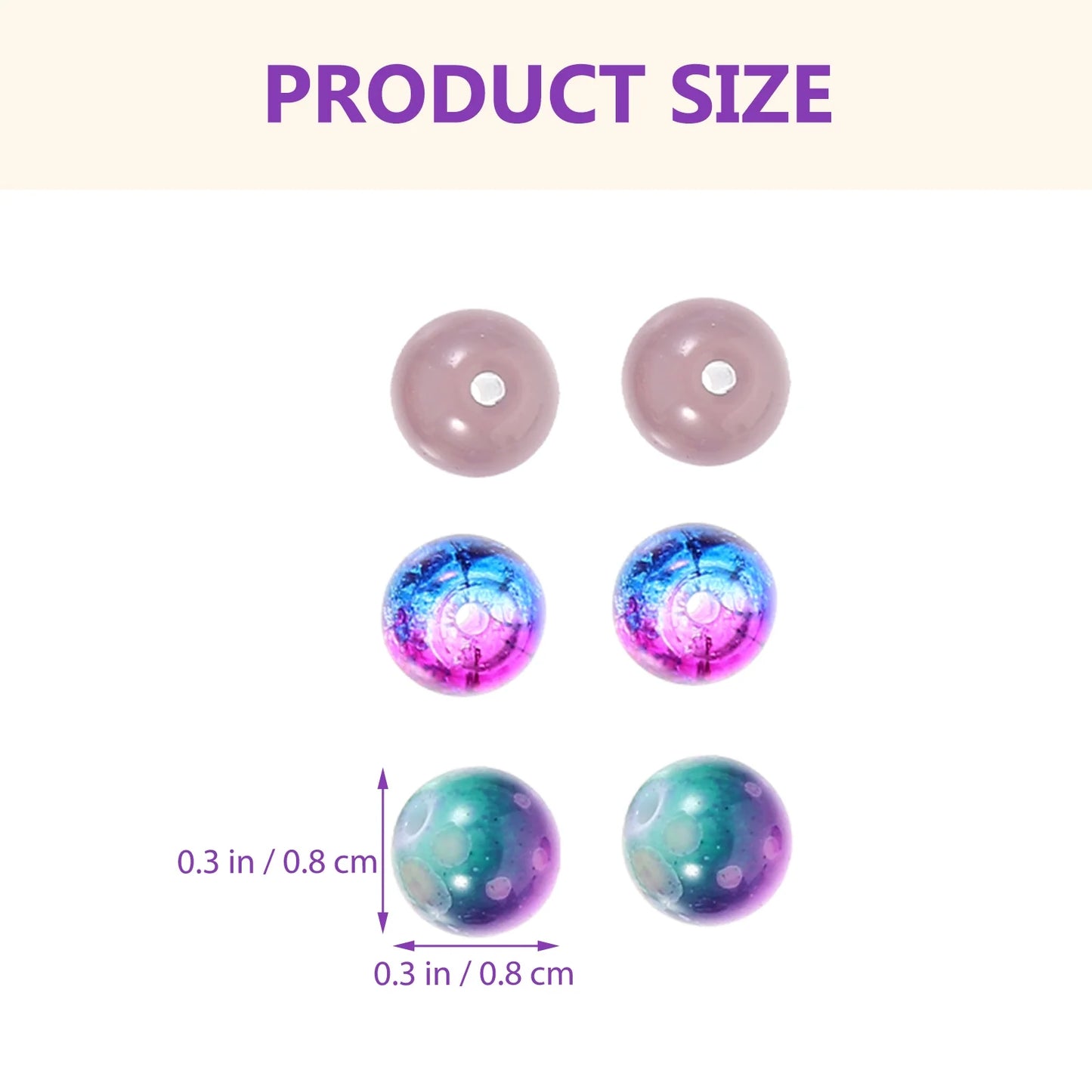 2 Bags of Glass Beads for Jewelry Making DIY Crafts Spacer Beads Bracelet Making Beads