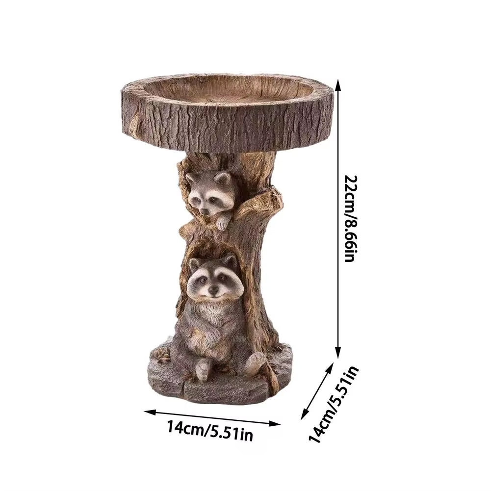 Outdoor Bird Bath Bowl Resin Pedestal Fountain Decoration for Yard Garden Planter Base Feeder Wonderful outside Decor Craft