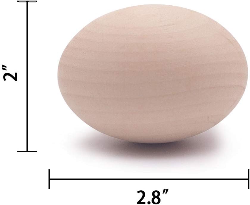 15Pcs Unpainted Wooden Fake Eggs