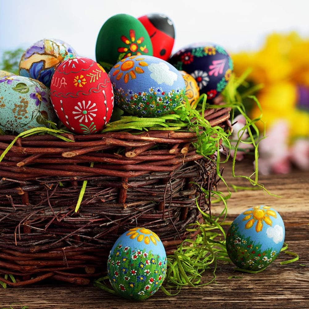 15Pcs Unpainted Wooden Fake Eggs