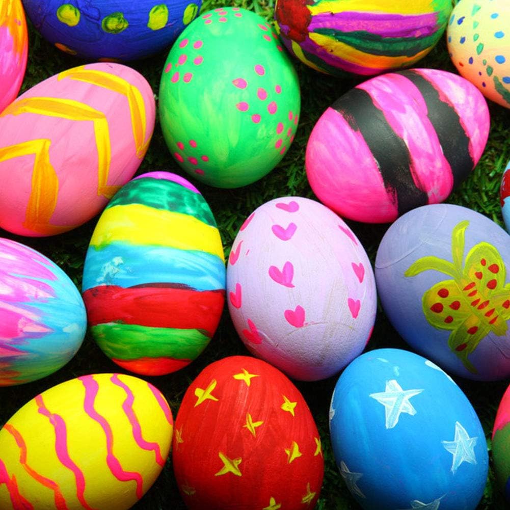 15Pcs Unpainted Wooden Fake Eggs