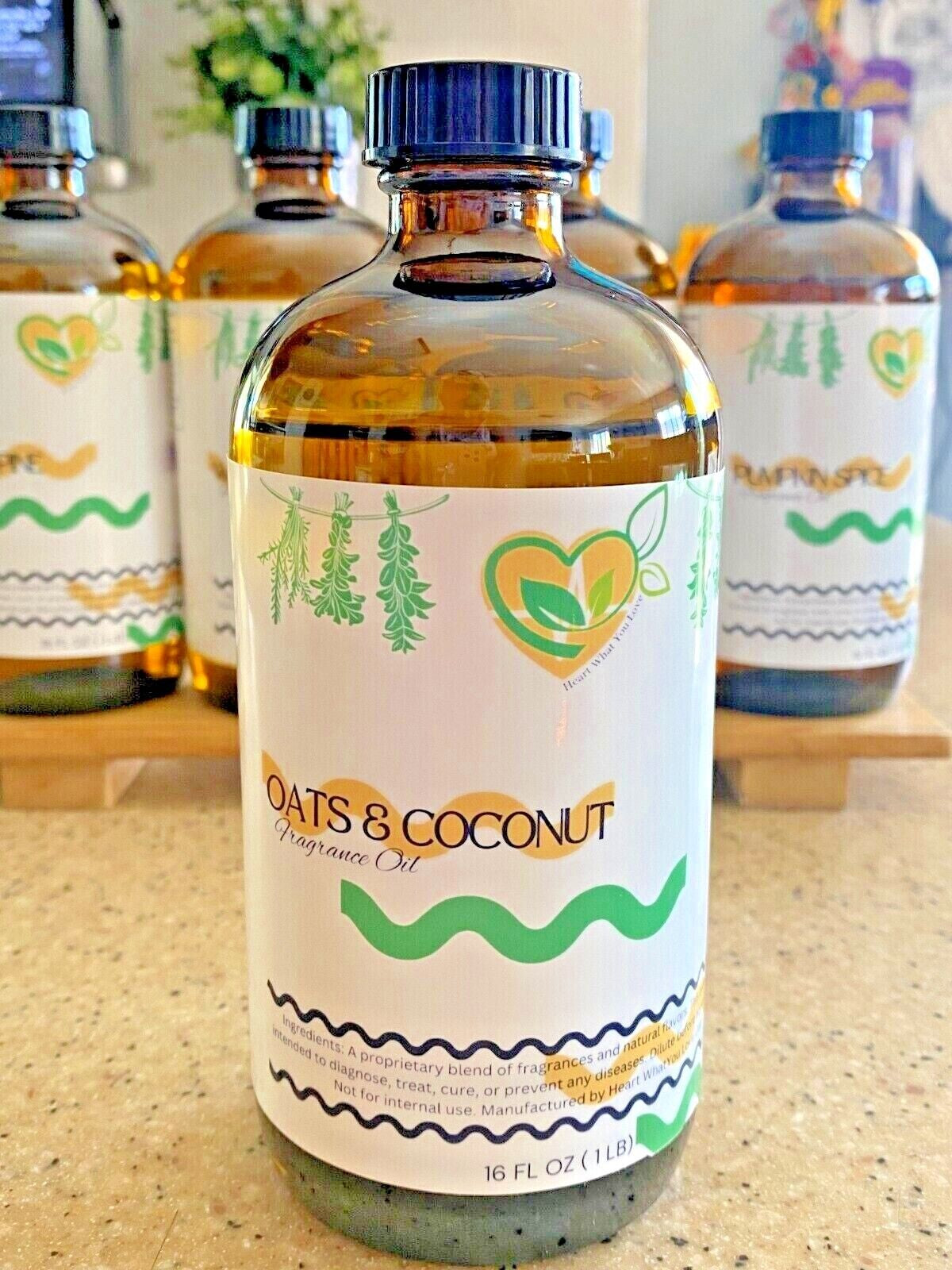 Oats & Coconut Fragrance Oil – 2X Concentrated for DIY Crafts 4/16 Oz Bottle