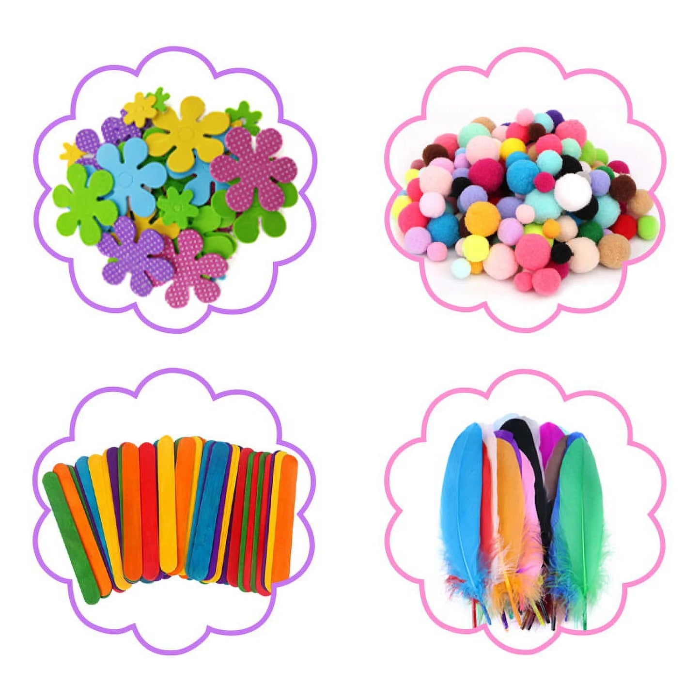 Art and Craft Supplies for Kids, Toddler DIY Craft Art Supply Set - All in One for Craft DIY Art Supplies