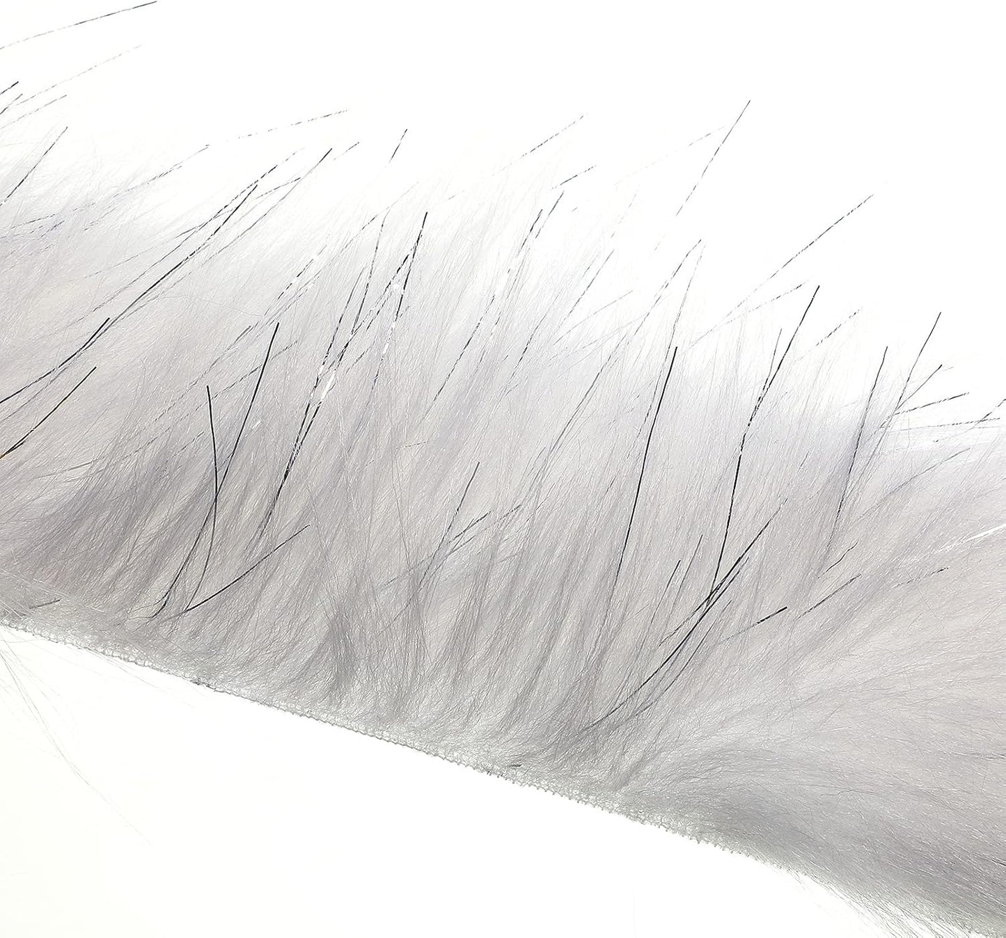 Christmas Faux Fur Ribbon Faux Fur Ribbon Trim Faux Fur Fabric Roll Winter Holiday Garland Ornament for Christmas Tree Wreath Bows Clothing Party Supplies (Silver,2.5 Inch X 12 Yard)