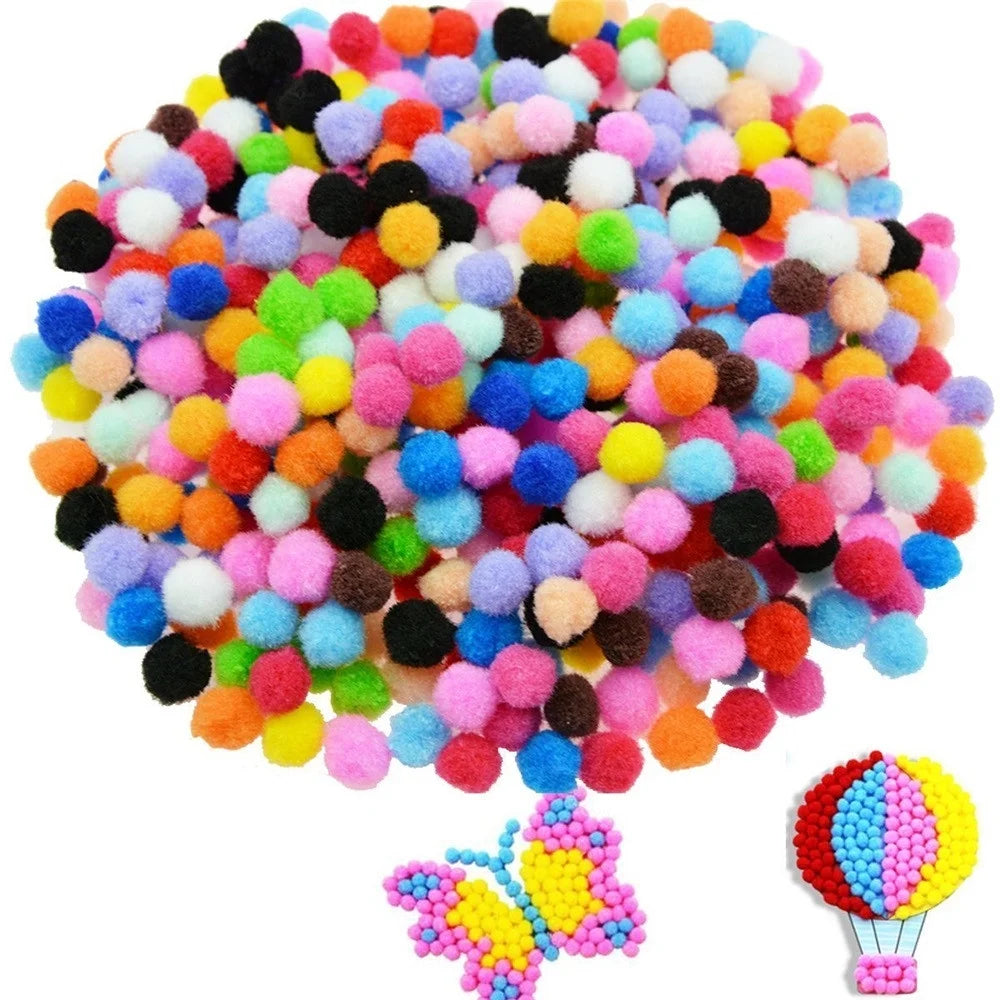 Clearance Caydo 100 Pieces 1 Inch Pom Poms for Hobby Supplies and DIY Creative Crafts
