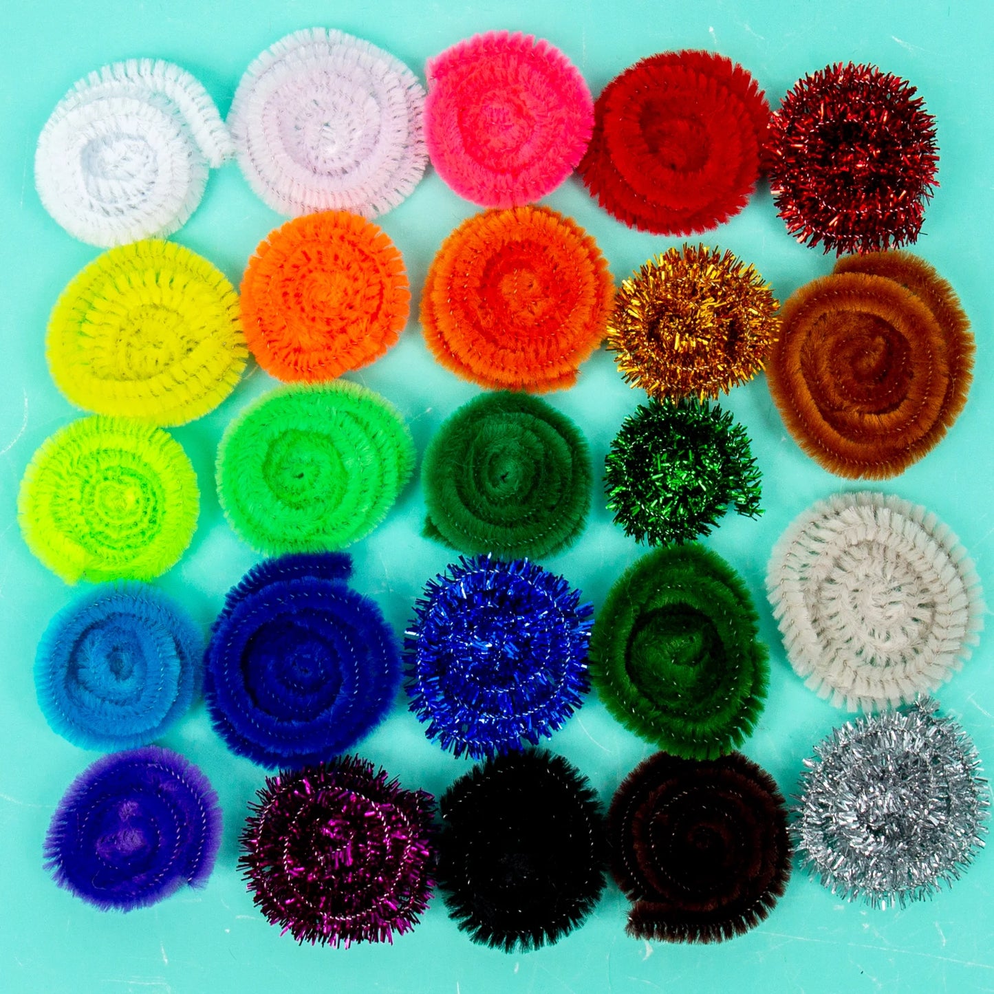 Rainbow Fuzzy Sticks, 100-Pack