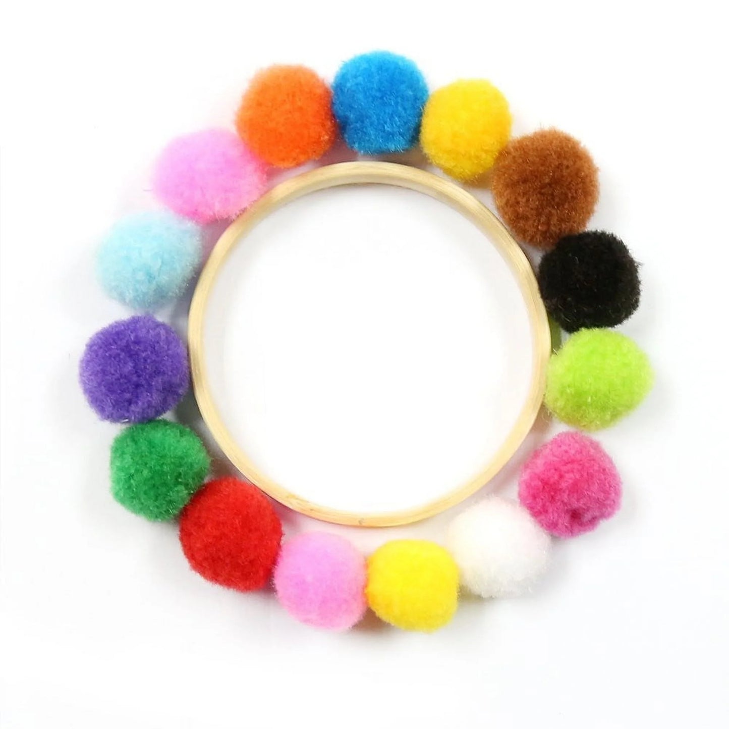 Clearance Caydo 100 Pieces 1 Inch Pom Poms for Hobby Supplies and DIY Creative Crafts
