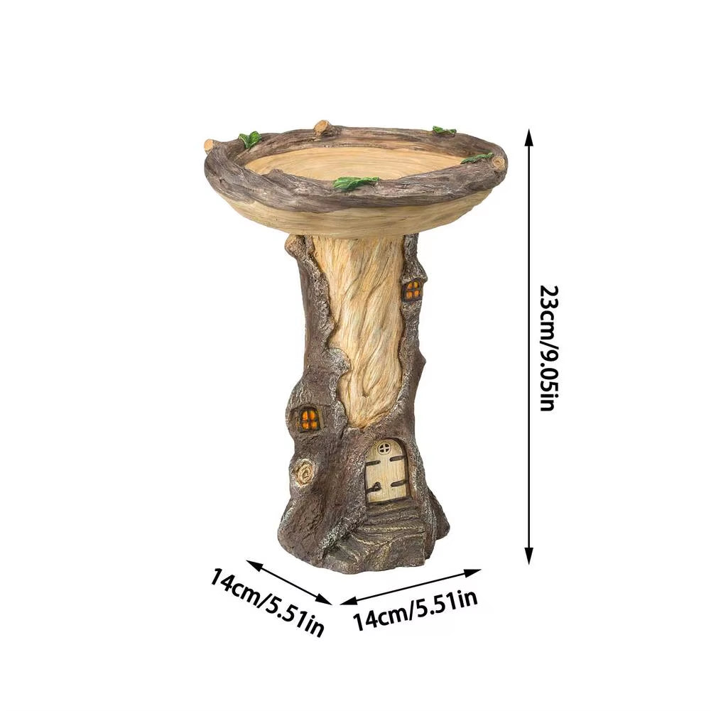 Outdoor Bird Bath Bowl Resin Pedestal Fountain Decoration for Yard Garden Planter Base Feeder Wonderful outside Decor Craft