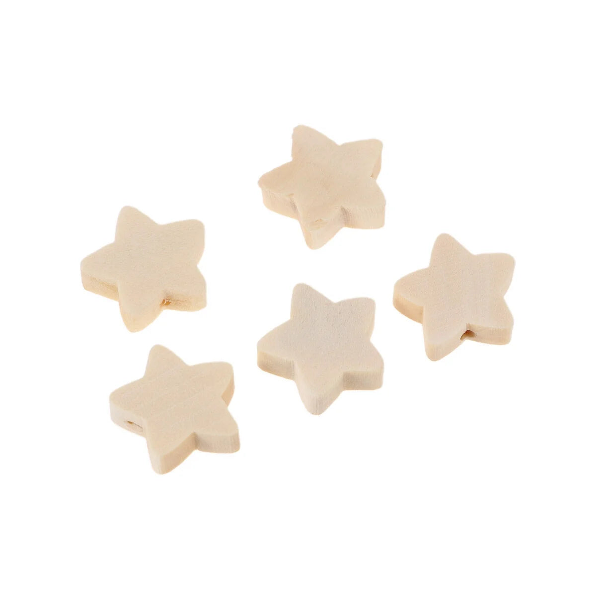50Pcs Wooden Beads Lovely Five-Pointed Star Beads DIY Handmade Jewelry Accessories Wood Beads Craft Supplies