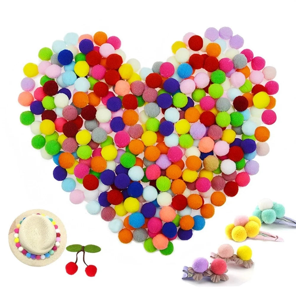 Clearance Caydo 100 Pieces 1 Inch Pom Poms for Hobby Supplies and DIY Creative Crafts