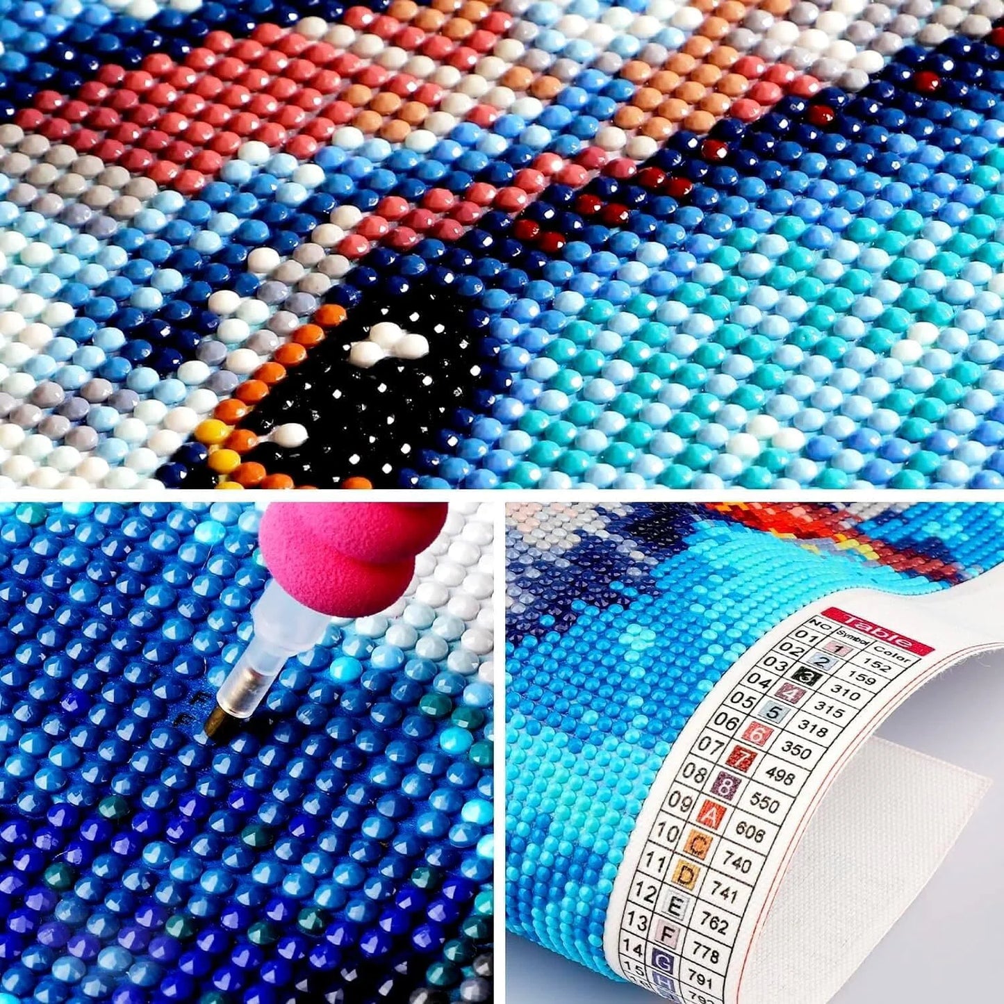Diamond Art Kits for Adults, DIY Moon Beach Full Drill Gem Art for Adults, Home Wall Decor Craft 12X16Inch