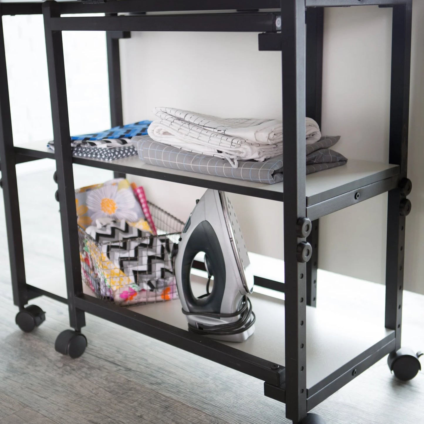 Home Hobby Adjustable Height Foldable Table for Sewing and Crafts