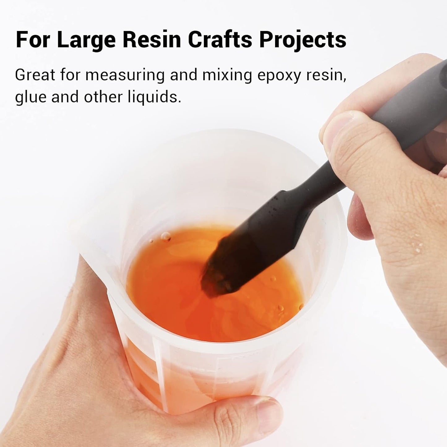 300Ml Mixing Cups for Epoxy Resin, 4PCS Extra Large Silicone Measuring Cups, Reusable, Durable Pour Tool for Casting Molds, Making Stain Jewelry & Cup, Acrylic Paint Pouring, DIY, Art, Craft