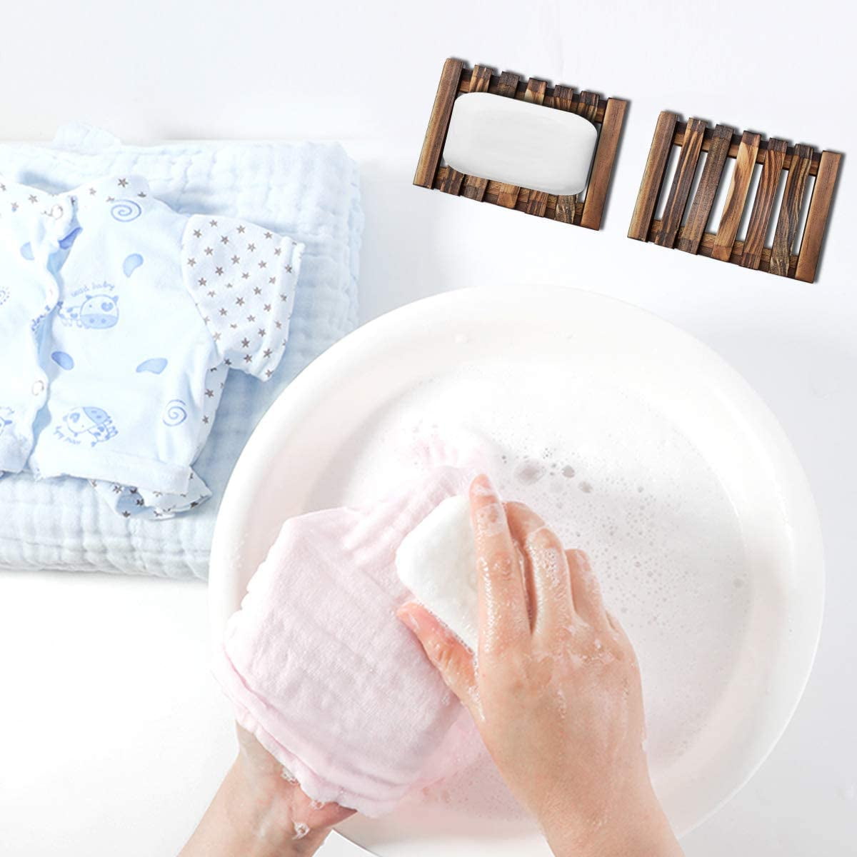 Wood Soap Dish 2 Pack