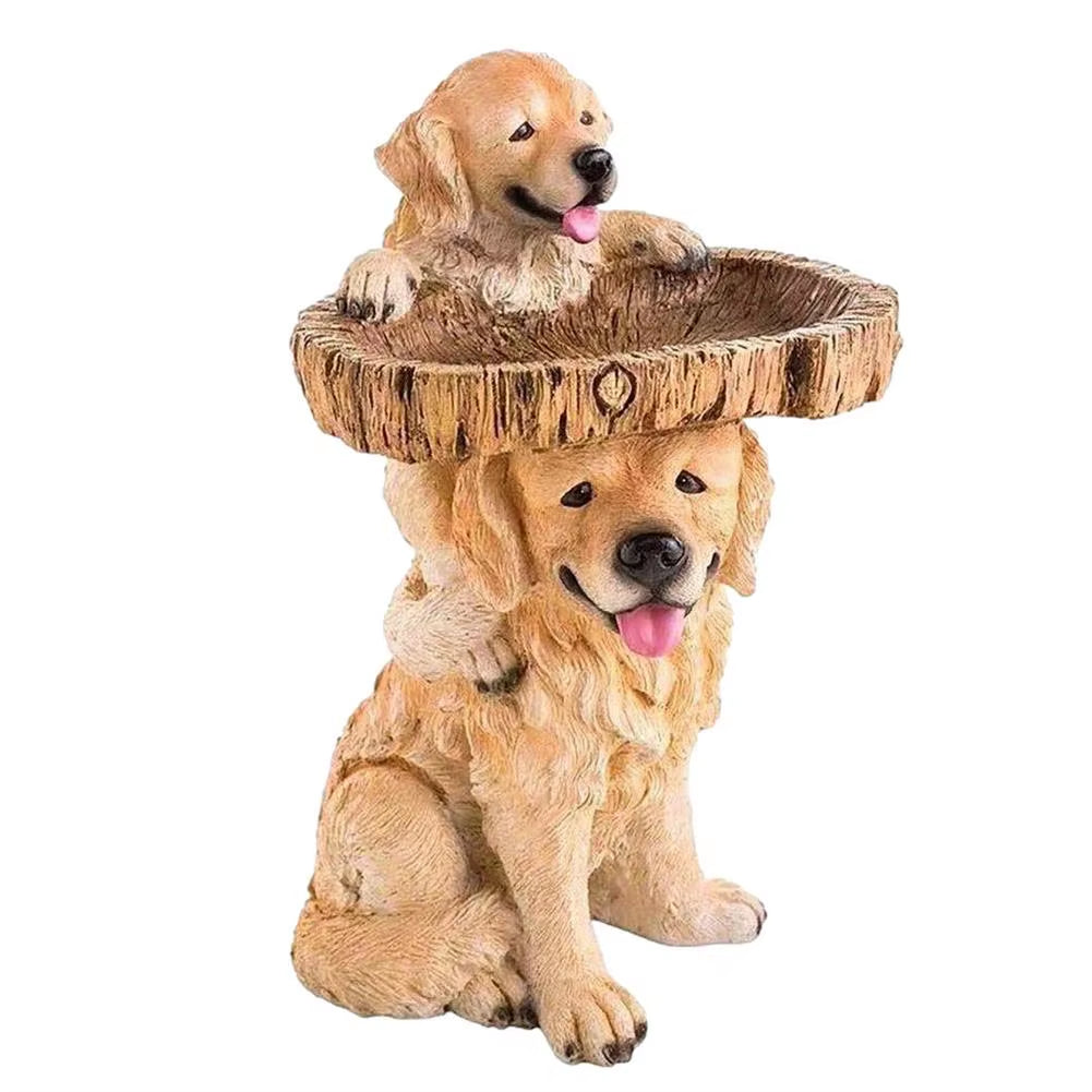 Outdoor Bird Bath Bowl Resin Pedestal Fountain Decoration for Yard Garden Planter Base Feeder Wonderful outside Decor Craft
