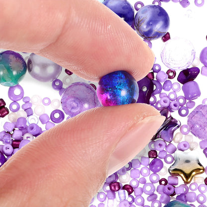 2 Bags of Glass Beads for Jewelry Making DIY Crafts Spacer Beads Bracelet Making Beads