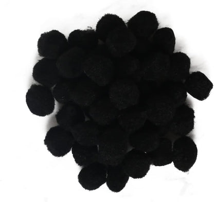 Crafts 100 Pieces Arts and Crafts Pom Poms Balls for DIY Art Creative Crafts Decorations (Black)