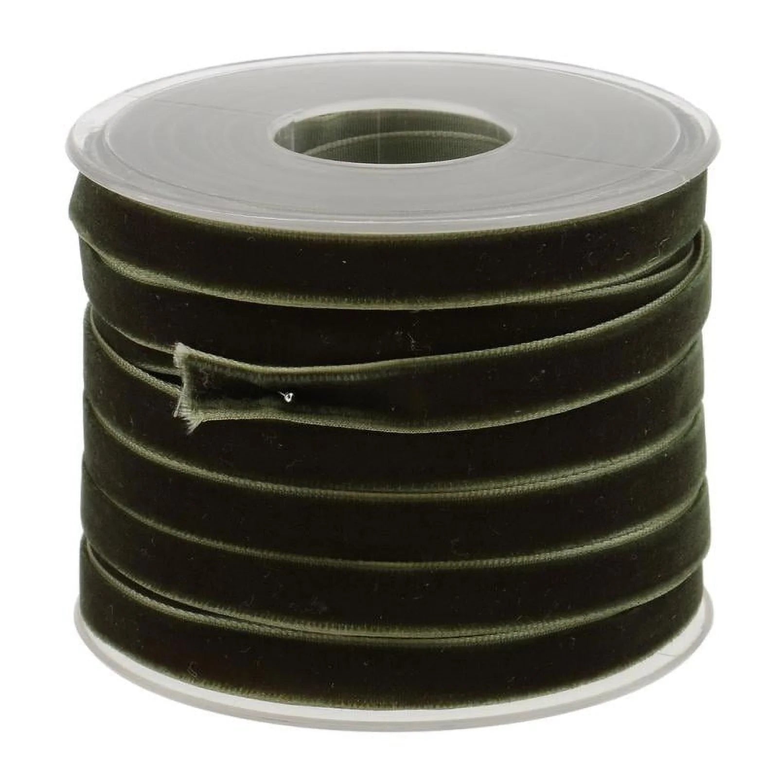 20 Yard 10Mm Wide Velvet Ribbon Sewing for DIY Craft Supplies - Green