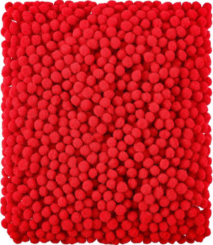 2000 Pieces 6 Mm Pom Poms Christmas for Craft Making, Christmas Holiday Costume Pom Balls Hobby Supplies and DIY Creative Crafts Decorations(Red)