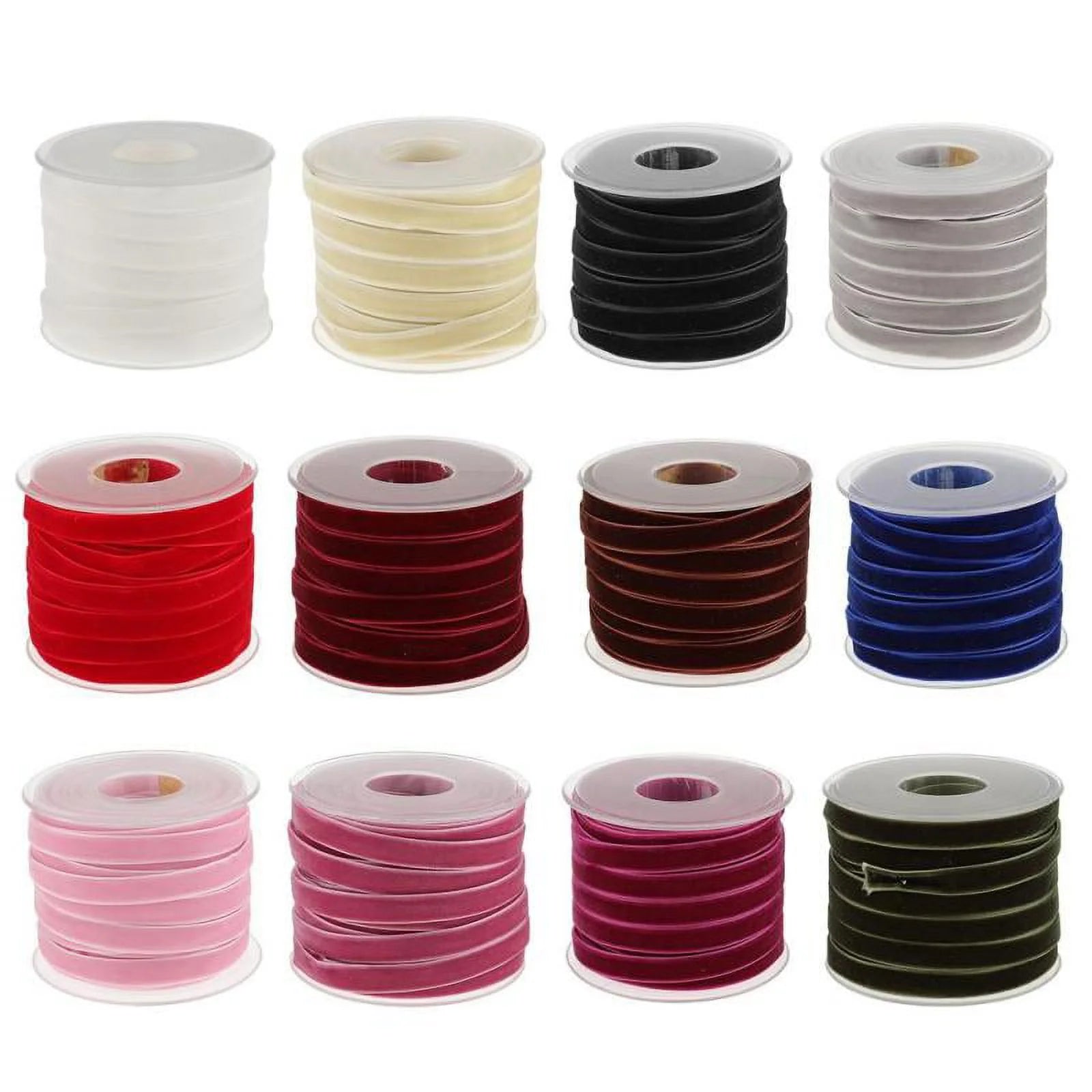 20 Yard 10Mm Wide Velvet Ribbon Sewing for DIY Craft Supplies - Green