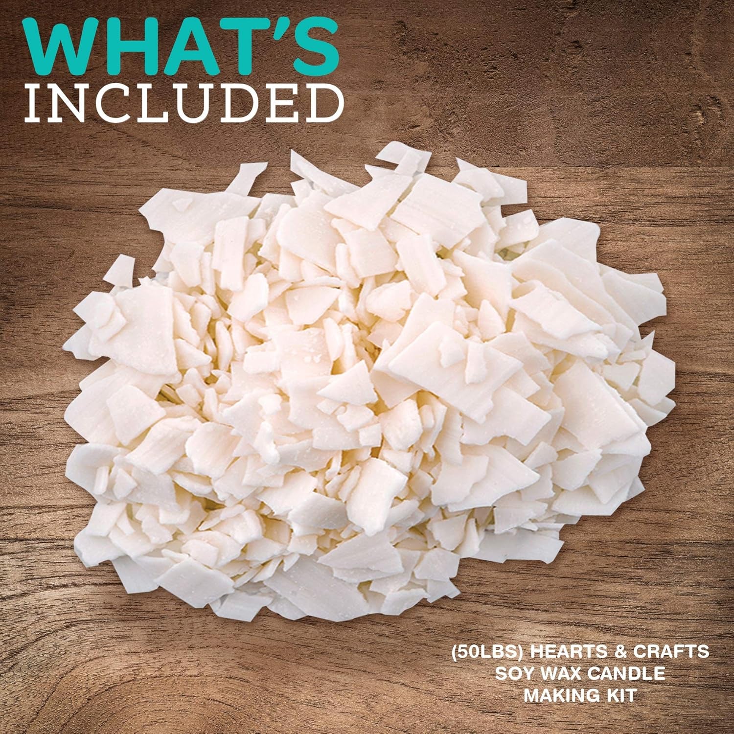 Soy Wax for Candle Making - 50Lbs Soy Wax - 2 Metal Centering Devices, 50Lbs Soy Wax Flakes - Candle Wax and Candle Making Wax Supplies Kit (Candle Wicks Not Included)