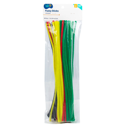 Rainbow Fuzzy Sticks, 100-Pack