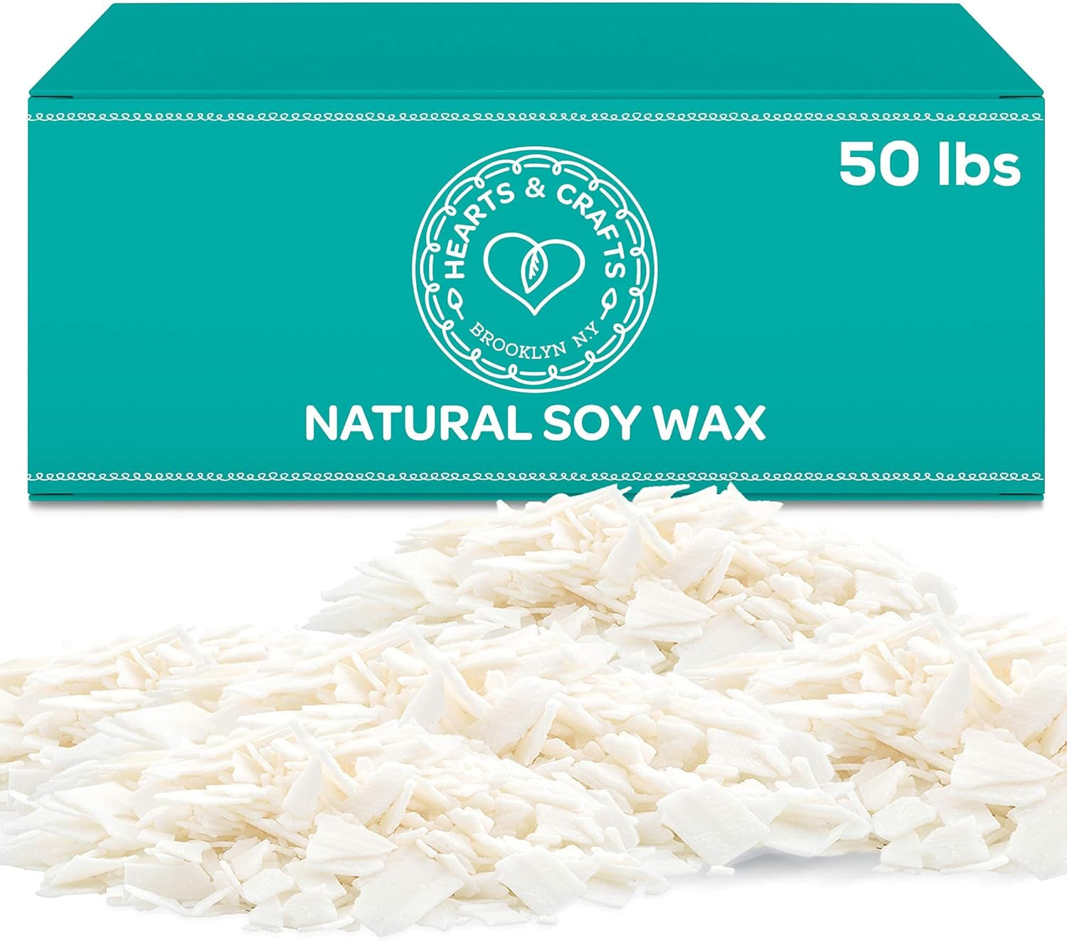 Soy Wax for Candle Making - 50Lbs Soy Wax - 2 Metal Centering Devices, 50Lbs Soy Wax Flakes - Candle Wax and Candle Making Wax Supplies Kit (Candle Wicks Not Included)