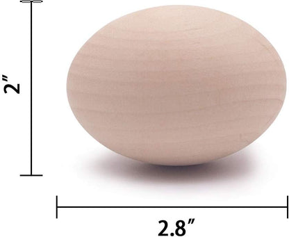 15Pcs Unpainted Wooden Fake Eggs