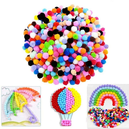 Clearance Caydo 100 Pieces 1 Inch Pom Poms for Hobby Supplies and DIY Creative Crafts