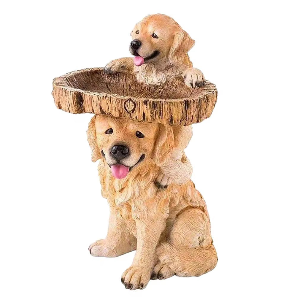 Outdoor Bird Bath Bowl Resin Pedestal Fountain Decoration for Yard Garden Planter Base Feeder Wonderful outside Decor Craft