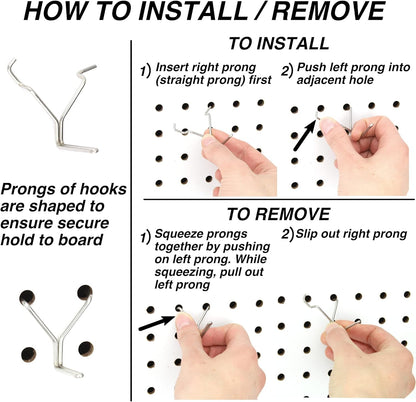 Stainless Steel Pegboard Hooks