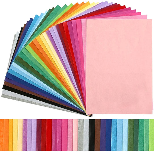 Rainbow Tissue Paper Bulk for Crafts,11.5"X 8" 300 Sheets 30 Colors Art Tissue for Holidays Christmas Halloween Gift Wrap DIY Flower Pom Pom