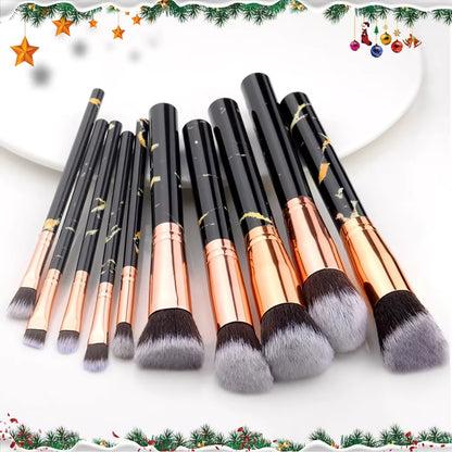 10Pcs Set Makeup Brushes Tool Set Cosmetic Powder Eye Shadow Foundation Blush Blending Beauty Maquiagem Beauty Kit for Party