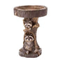 Outdoor Bird Bath Bowl Resin Pedestal Fountain Decoration for Yard Garden Planter Base Feeder Wonderful outside Decor Craft
