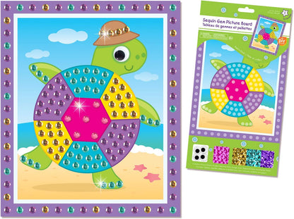 Mosaic Crafts for Kids Mosaic Kit Mosaic Sticker Art Kits for Kids Sticker Mosaic Sticky Mosaics for Kids DIY Kits for Girls Arts and Crafts for Kids Diamond Art for Kids Activities - Turtle