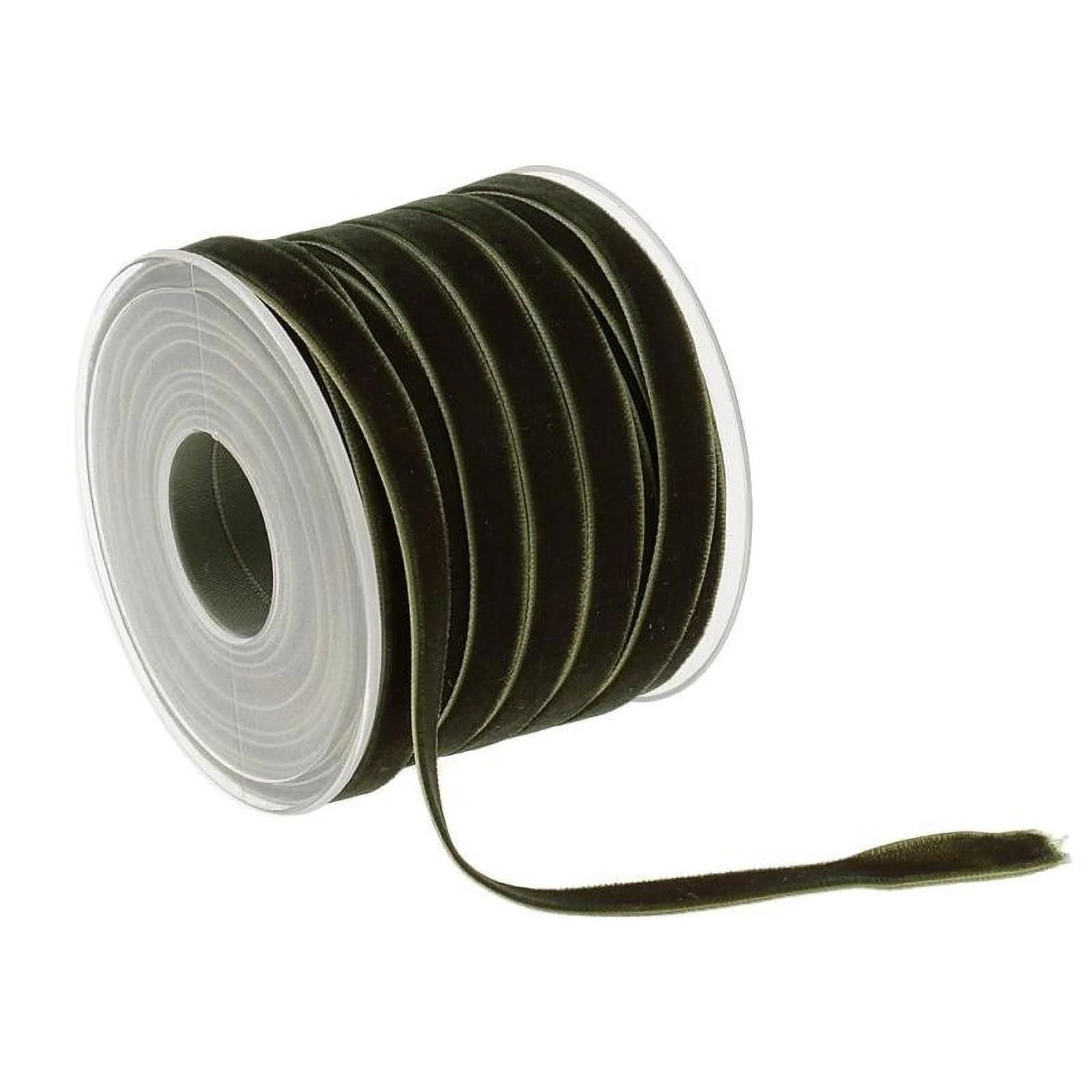 20 Yard 10Mm Wide Velvet Ribbon Sewing for DIY Craft Supplies - Green