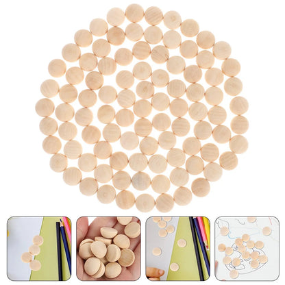 Half Wooden Beads for Crafts 120Pcs Unfinished Wood Beads DIY Crafts Supplies Half Wooden Beads for Crafts