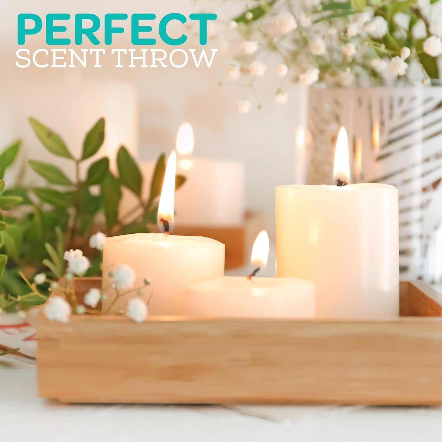 Soy Wax for Candle Making - 50Lbs Soy Wax - 2 Metal Centering Devices, 50Lbs Soy Wax Flakes - Candle Wax and Candle Making Wax Supplies Kit (Candle Wicks Not Included)