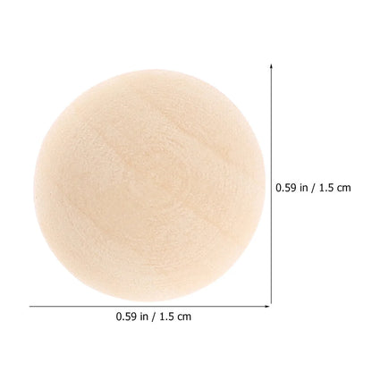 Half Wooden Beads for Crafts 120Pcs Unfinished Wood Beads DIY Crafts Supplies Half Wooden Beads for Crafts
