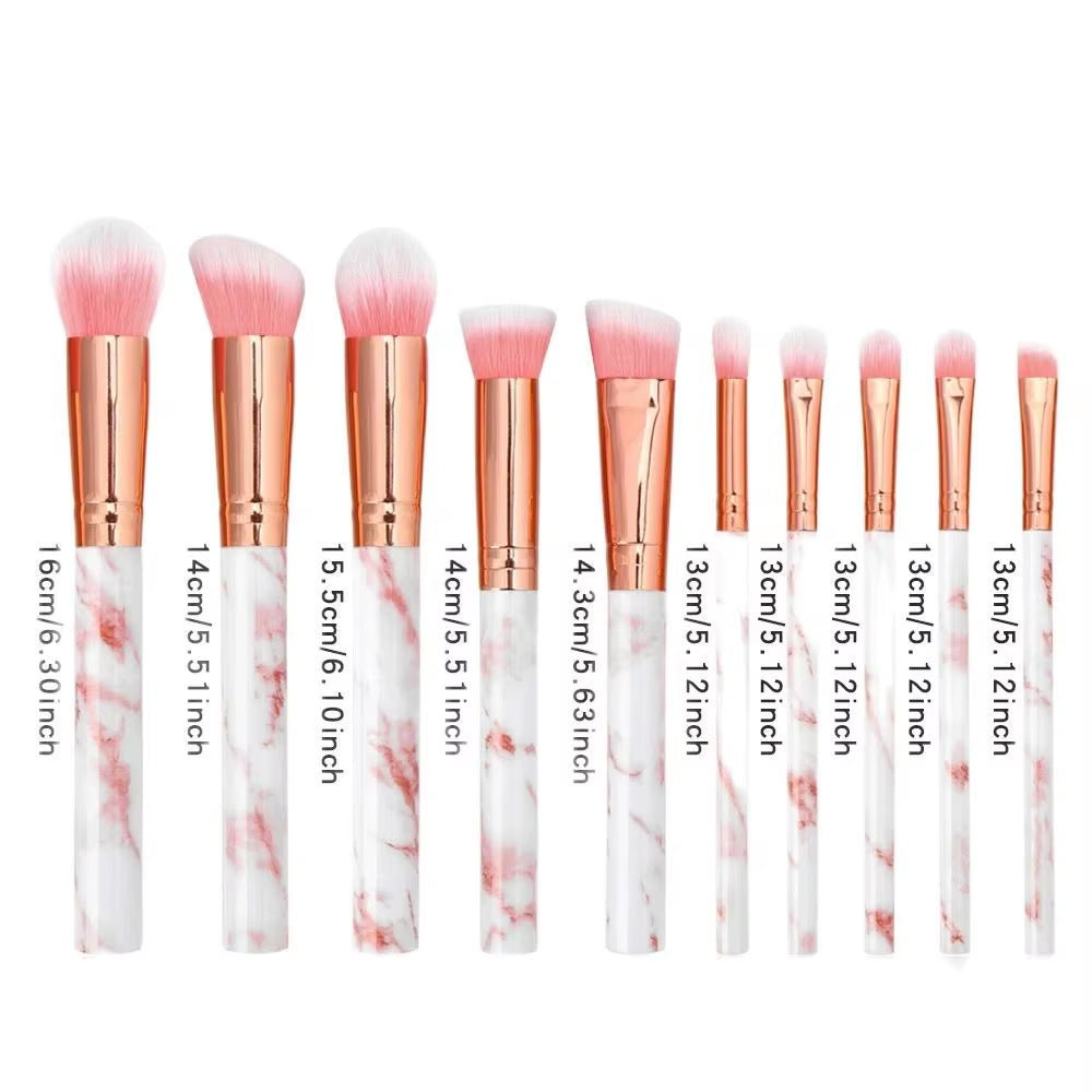 10Pcs Set Makeup Brushes Tool Set Cosmetic Powder Eye Shadow Foundation Blush Blending Beauty Maquiagem Beauty Kit for Party