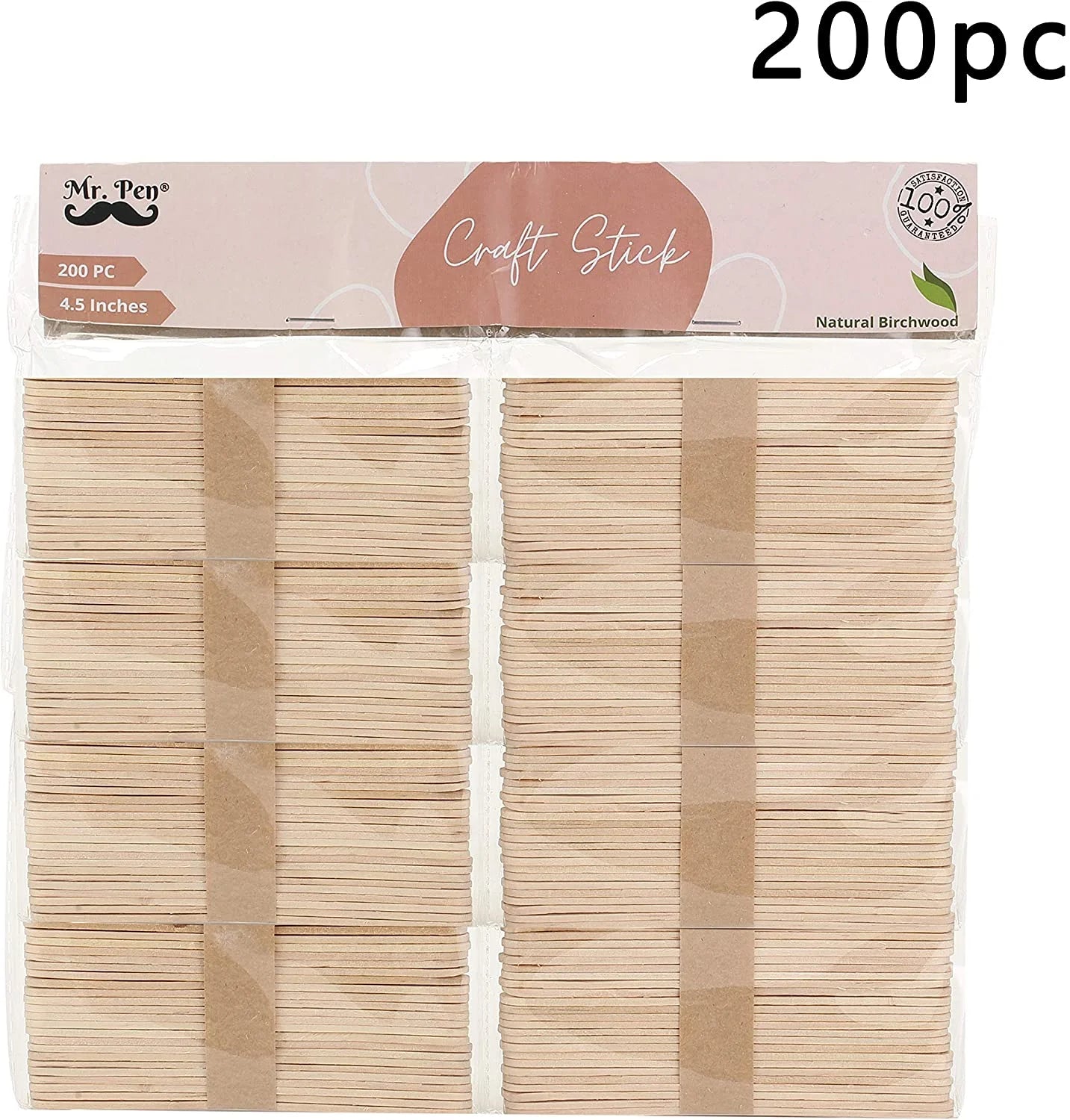 - Popsicle Stick, Craft Sticks, 4.5 Inch, 200 Pack, Wax Sticks, Popsicle Stick Crafts for Kids, Wood Sticks, Wooden Sticks for Crafts