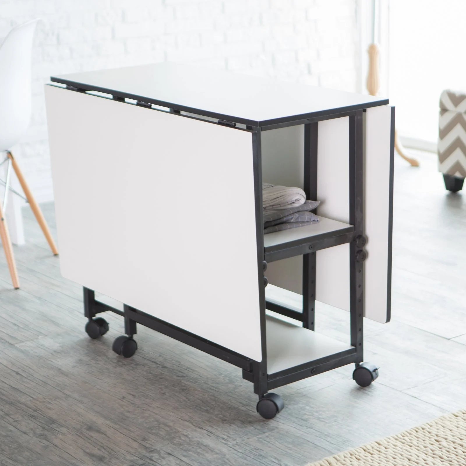 Home Hobby Adjustable Height Foldable Table for Sewing and Crafts