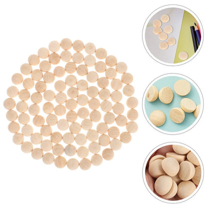 Half Wooden Beads for Crafts 120Pcs Unfinished Wood Beads DIY Crafts Supplies Half Wooden Beads for Crafts
