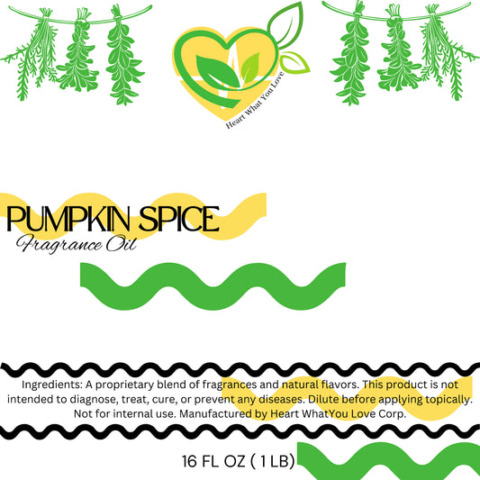 Pumpkin Spice Fragrance Oil – 2X Concentrated for DIY Crafts 4/16 Oz Bottle