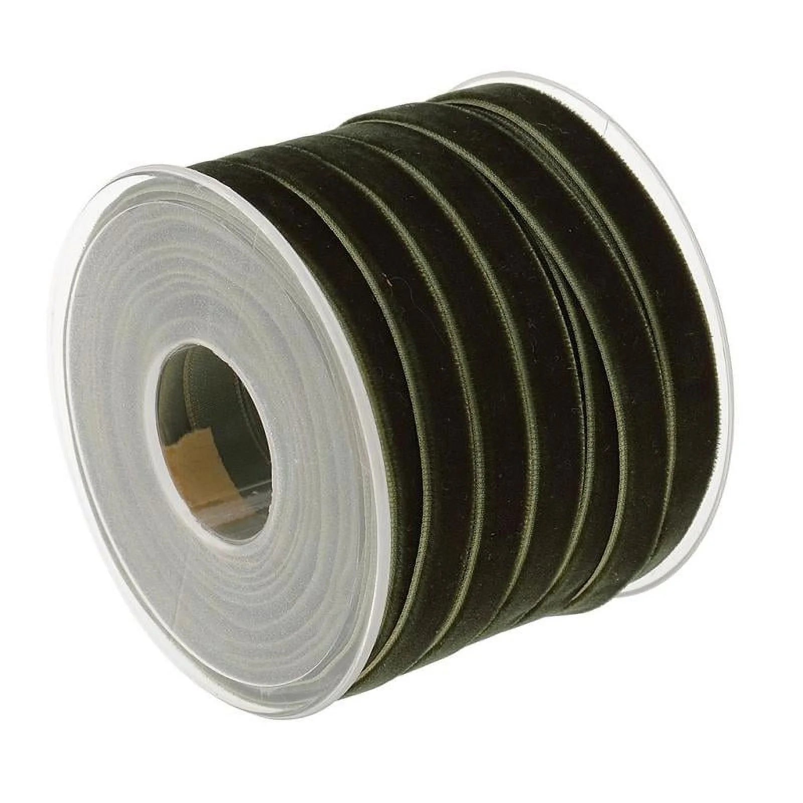 20 Yard 10Mm Wide Velvet Ribbon Sewing for DIY Craft Supplies - Green