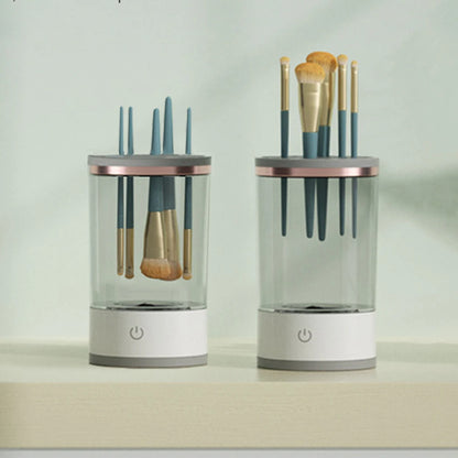 ZK30 3 in 1 Electric Makeup Brush Cleaner Automatic Spinner Brush Holder Stand Women Lazy Cleaning Brush Washer Quick Dry Tool