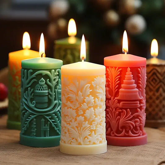 DIY Seasonal pattern candle silicone mold